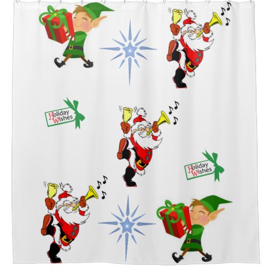 Shower Curtain Kerstmis Douchegordijn (Voorkant)