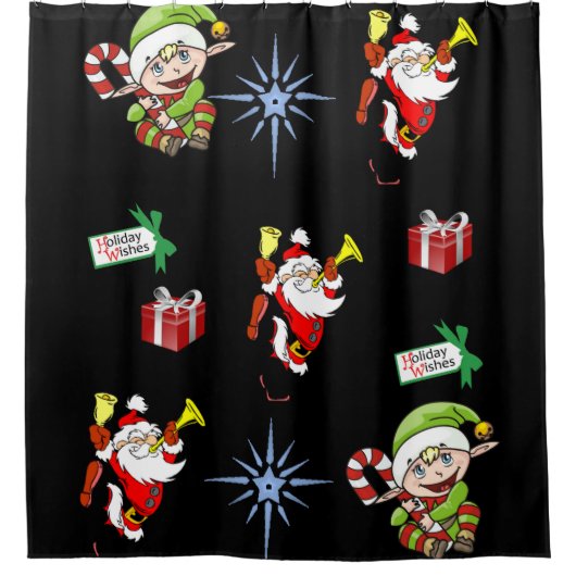 Shower Curtain Kerstmis Douchegordijn (Voorkant)