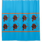 Shower Curtain - koperen draadvis Douchegordijn (Voorkant)