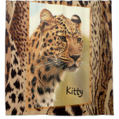 Shower Curtain Leopard Douchegordijn (Voorkant)