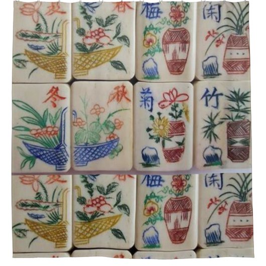 Shower Curtain Mahjong Douchegordijn (Voorkant)