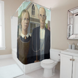 Shower Curtain met American Gothic Print Douchegordijn