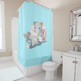 Shower Curtain met Baby Cat - Aangepaste kleuren Douchegordijn