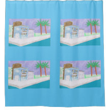 Shower Curtain met Caraïbisch design