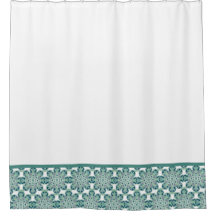 Shower Curtain met groene medallion-grens