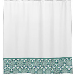 Shower Curtain met groene medallion-grens Douchegordijn