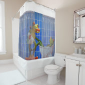 Shower Curtain met kikkermotief Douchegordijn (In situ)