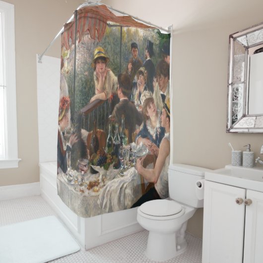 Shower Curtain met Renoir's Luncheon Party Douchegordijn (In situ)