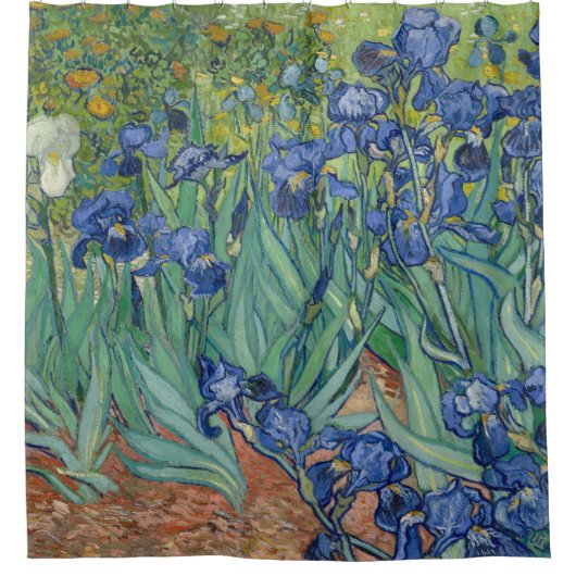 Shower Curtain met Van Gogh's Irises Douchegordijn (Voorkant)