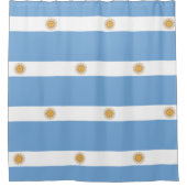 Shower Curtain met vlag van Argentinië Douchegordijn (Voorkant)