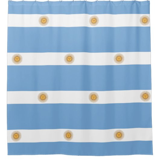 Shower Curtain met vlag van Argentinië Douchegordijn (Voorkant)
