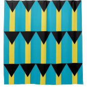 Shower Curtain met vlag van Bahama's Douchegordijn (Voorkant)