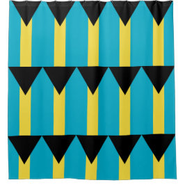 Shower Curtain met vlag van Bahama's Douchegordijn
