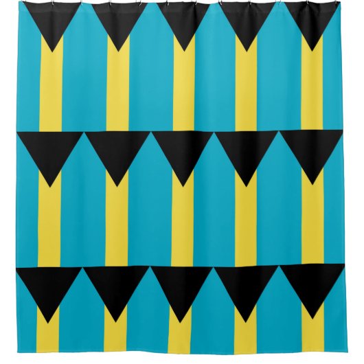 Shower Curtain met vlag van Bahama's Douchegordijn (Voorkant)