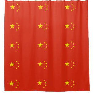 Shower Curtain met vlag van China Douchegordijn