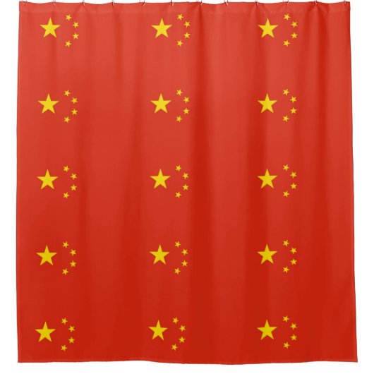 Shower Curtain met vlag van China Douchegordijn (Voorkant)