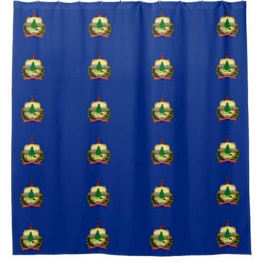 Shower Curtain met vlag van de staat Vermont, VS Douchegordijn (Voorkant)