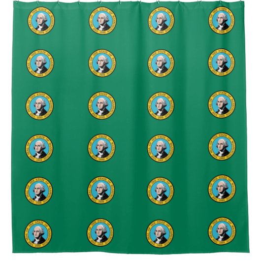 Shower Curtain met vlag van de staat Washington, V Douchegordijn (Voorkant)