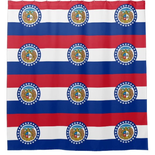 Shower Curtain met vlag van Missouri, VS Douchegordijn (Voorkant)