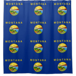 Shower Curtain met vlag van Montana, VS Douchegordijn
