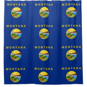 Shower Curtain met vlag van Montana, VS Douchegordijn