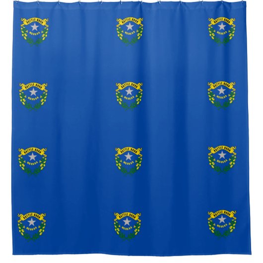 Shower Curtain met vlag van Nevada, VS Douchegordijn (Voorkant)