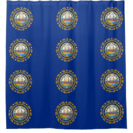 Shower Curtain met vlag van New Hampshire, VS Douchegordijn