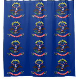 Shower Curtain met vlag van North Dakota, VS Douchegordijn