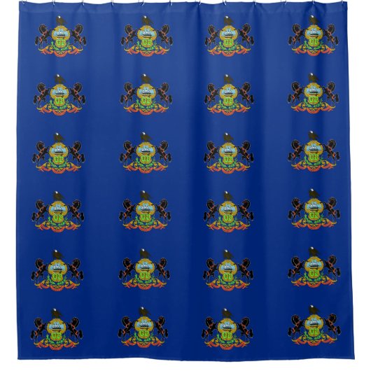 Shower Curtain met vlag van Pennsylvania, VS Douchegordijn (Voorkant)