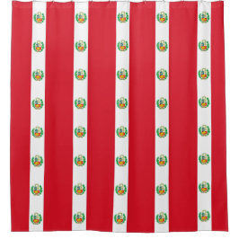Shower Curtain met vlag van Peru Douchegordijn