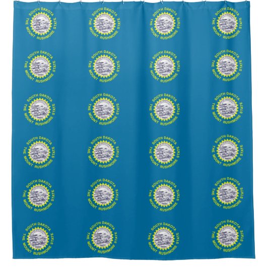 Shower Curtain met vlag van South Dakota, VS Douchegordijn (Voorkant)