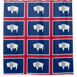 Shower Curtain met vlag van Wyoming, VS Douchegordijn