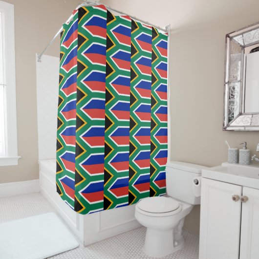 Shower Curtain met vlag van Zuid-Afrika Douchegordijn (In situ)