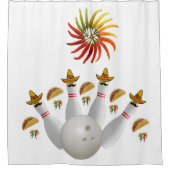 Shower Curtain Mexican Peppers Bowling Douchegordijn (Voorkant)