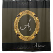 Shower Curtain Mirror Letter A Douchegordijn (Voorkant)