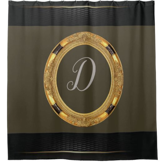 Shower Curtain Mirror Letter D Douchegordijn (Voorkant)