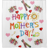 Shower Curtain Moederdag Douchegordijn (Voorkant)