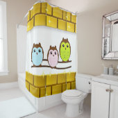 Shower Curtain Moederdag Owl Douchegordijn (In situ)
