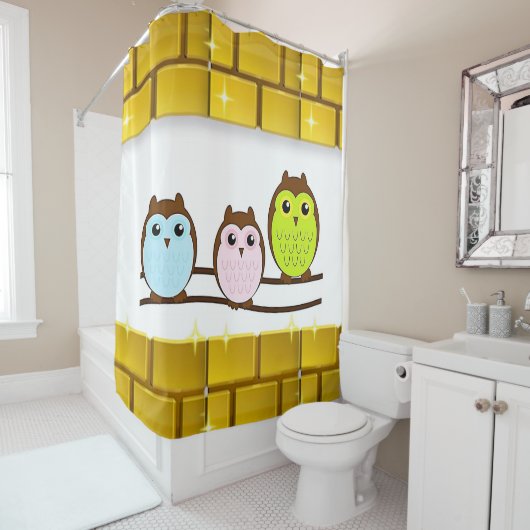 Shower Curtain Moederdag Owl Douchegordijn (In situ)