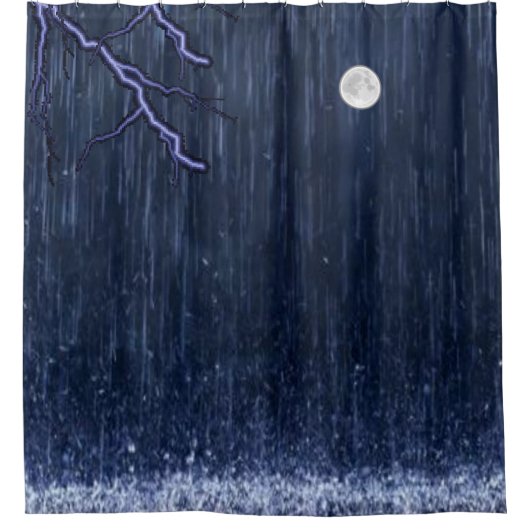 Shower Curtain Moon Douchegordijn (Voorkant)