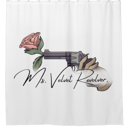 Shower Curtain- Ms. Velvet Revolver Douchegordijn (Voorkant)