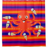 Shower Curtain Octopus Ice Cream Douchegordijn (Voorkant)