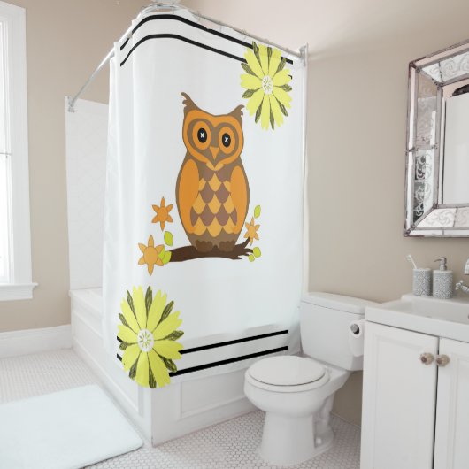 Shower Curtain Owl Douchegordijn (In situ)