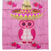 Shower Curtain Owl Douchegordijn (Voorkant)