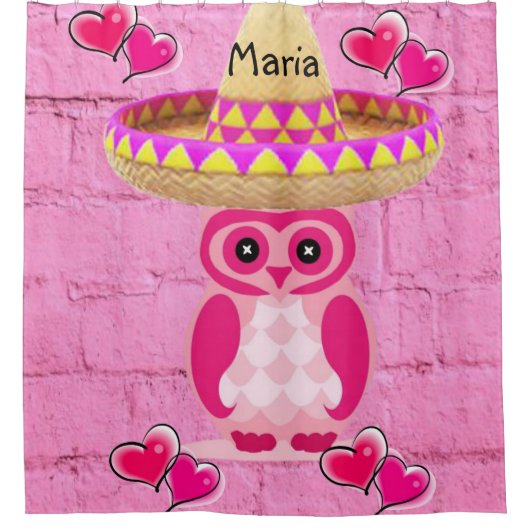 Shower Curtain Owl Douchegordijn (Voorkant)