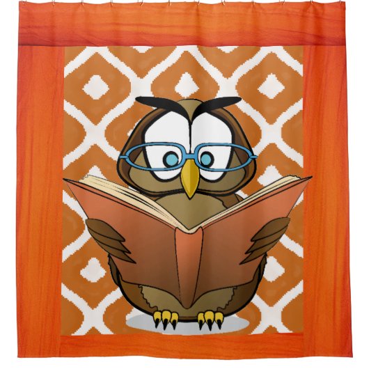 Shower Curtain Owl Douchegordijn (Voorkant)