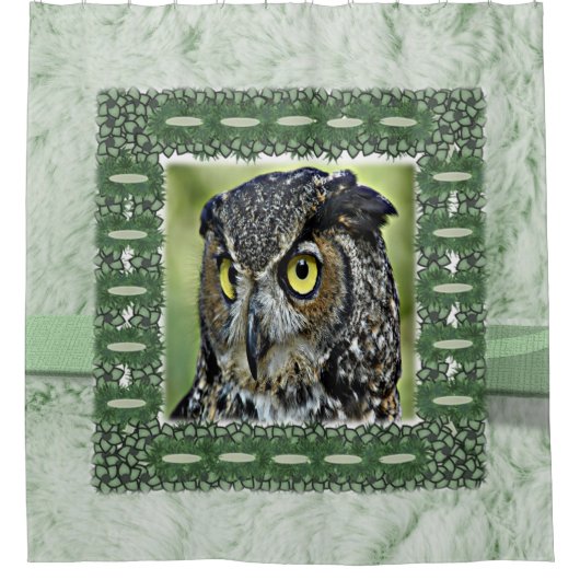 Shower Curtain Owl Douchegordijn (Voorkant)