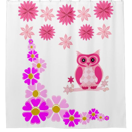 Shower Curtain Owl Douchegordijn (Voorkant)