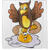Shower Curtain Owl Egg Douchegordijn (Voorkant)