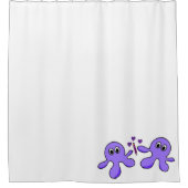 Shower Curtain Paarse octopus Douchegordijn (Voorkant)